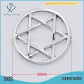 China factory price pure zinc alloy plates, star shape clear glass window plates fit fot 30mm lockets